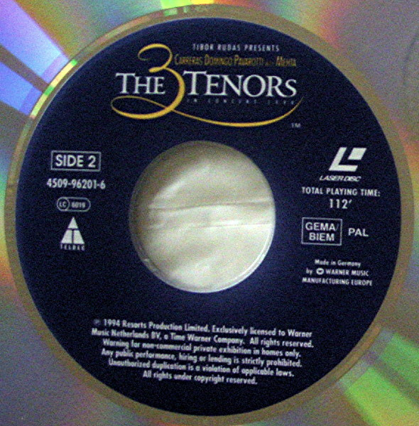 Tibor Rudas presents José Carreras , Placido Domingo , Luciano Pavarotti With Zubin Mehta - The 3 Tenors In Concert 1994 | Teldec (4509-96201-6) - 4 Tibor Rudas presents José Carreras , Placido Domingo , Luciano Pavarotti With Zubin Mehta - The 3 Tenors In Concert 1994 | Teldec (4509-96201-6) - 4