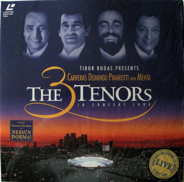 Tibor Rudas presents José Carreras , Placido Domingo , Luciano Pavarotti With Zubin Mehta - The 3 Tenors In Concert 1994 | Teldec (4509-96201-6)
