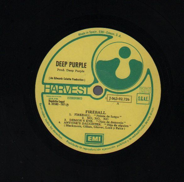 Deep Purple - Fireball | Harvest (1 J 062-92.726) - 3 Deep Purple - Fireball | Harvest (1 J 062-92.726) - 3