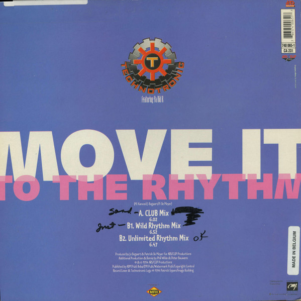 Technotronic - Move It To The Rhythm | ARS Productions (740 065-1) - 2