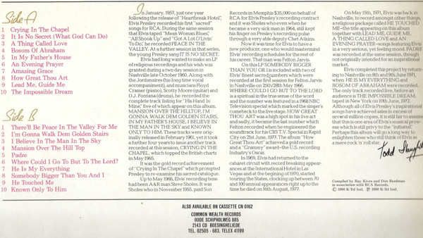 Elvis Presley - Elvis Gospels | Common Wealth Records (CN 0161) - 2