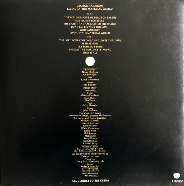 George Harrison - Living In The Material World | Apple Records (2 C 066-05370) - 3 George Harrison - Living In The Material World | Apple Records (2 C 066-05370) - 3