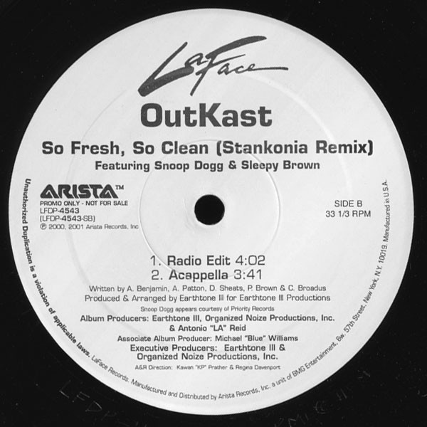 OutKast - So Fresh, So Clean (Stankonia Remix) | LaFace Records (LFDP-4543) - 2 OutKast - So Fresh, So Clean (Stankonia Remix) | LaFace Records (LFDP-4543) - 2