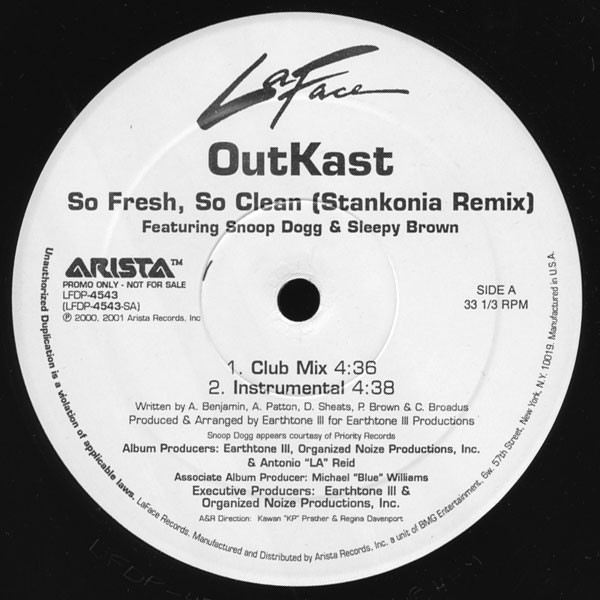 OutKast - So Fresh, So Clean (Stankonia Remix) | LaFace Records (LFDP-4543) - main OutKast - So Fresh, So Clean (Stankonia Remix) | LaFace Records (LFDP-4543) - main