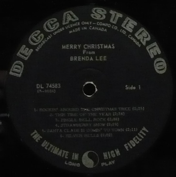 Brenda Lee - Merry Christmas From Brenda Lee | Decca (DL 74583) - 3 Brenda Lee - Merry Christmas From Brenda Lee | Decca (DL 74583) - 3