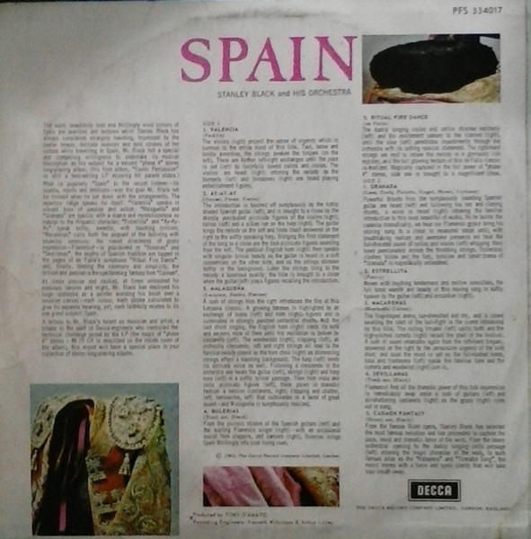 Stanley Black & His Orchestra - Spain | Decca (PFS 334017) - 2