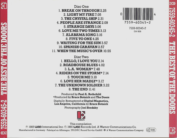 The Doors - The Best Of The Doors | Elektra (7559-60345-2) - 2