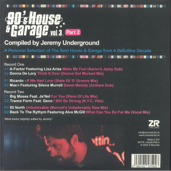 Jeremy 'Underground Paris' - 90's House & Garage Vol.3 (Part 2) | Z Records (ZEDDLP061X) - 2