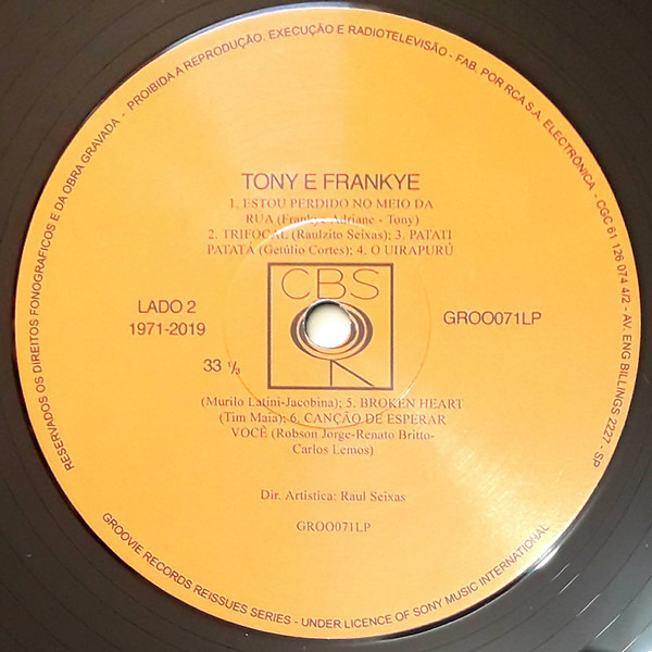 Tony Bizarro & Frankye Adriano - Tony & Frankye | Groovie Records (GROO071LP) - 2