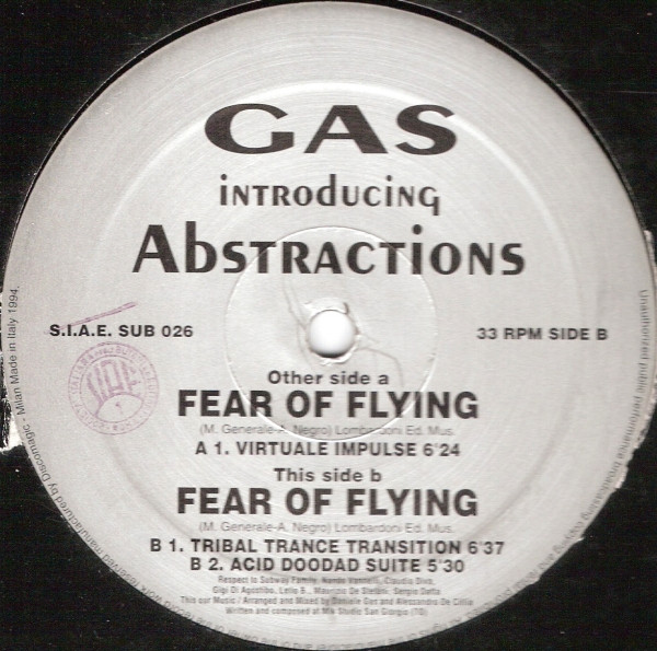 Daniele Gas Introducing Abstractions - Fear Of Flying | Subway Records (SUB 026)