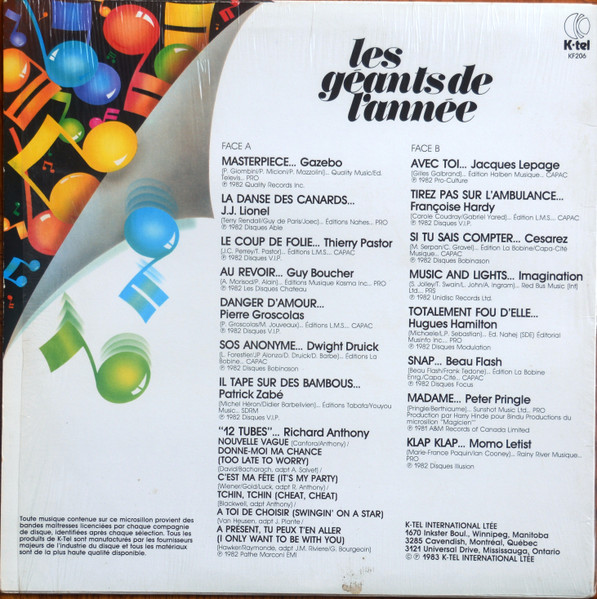 Various - Les Géants De L'Année | K-Tel (KF 206) - 2 Various - Les Géants De L'Année | K-Tel (KF 206) - 2