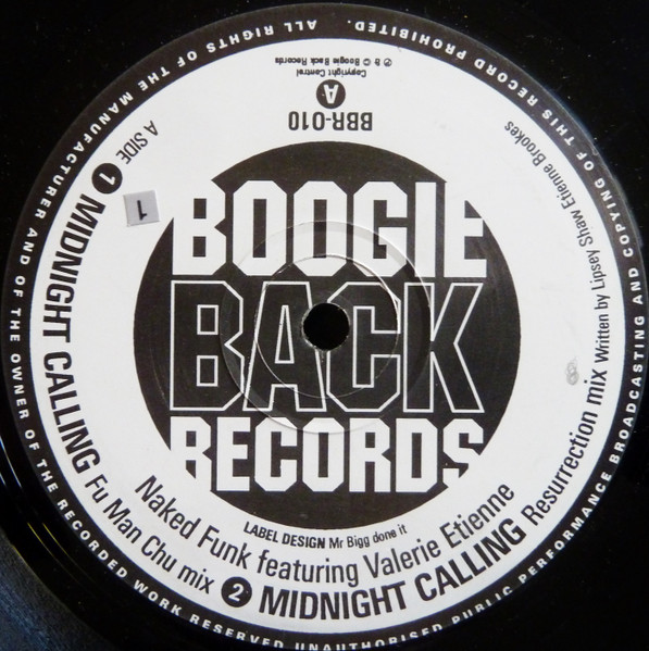 Naked Funk Featuring Valerie Etienne - Midnight Calling | Boogie Back Records (BBR-010)