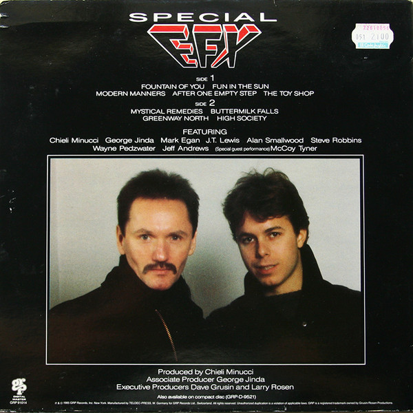 Special EFX - Modern Manners | GRP (GRP 91014) - 2