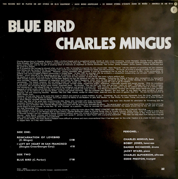 Charles Mingus - Blue Bird | America Records (30 AM 6110) - 2 Charles Mingus - Blue Bird | America Records (30 AM 6110) - 2