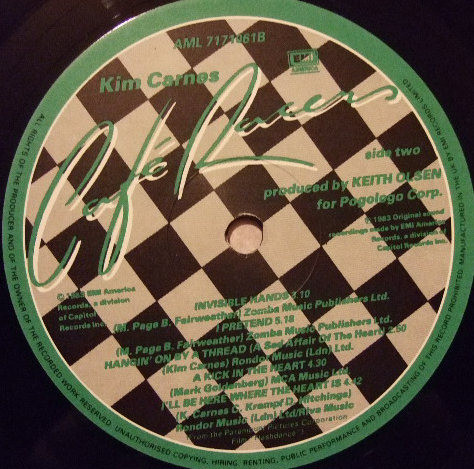 Kim Carnes - Café Racers | EMI America (AML 7171061) - 4