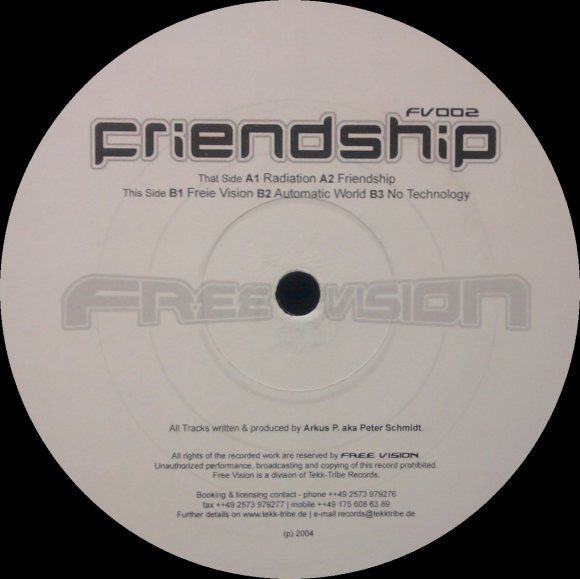 Arkus P. - Friendship EP | Free Vision (FV002) - main