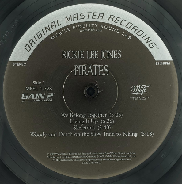 Rickie Lee Jones - Pirates | Mobile Fidelity Sound Lab (MFSL 1-328) - 4