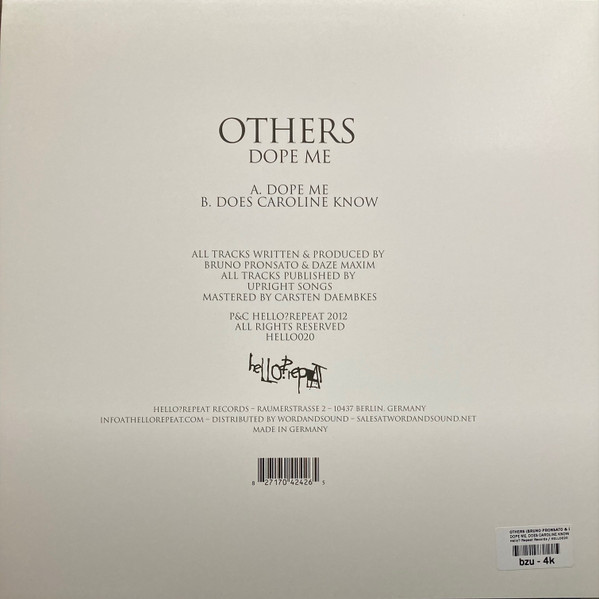 Others - Dope Me / Does Caroline Know | Hello? Repeat (HELLO020) - 2 Others - Dope Me / Does Caroline Know | Hello? Repeat (HELLO020) - 2