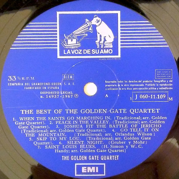 The Golden Gate Quartet - The Best Of The Golden Gate Quartet | La Voz De Su Amo (LCLP 1.434) - 3