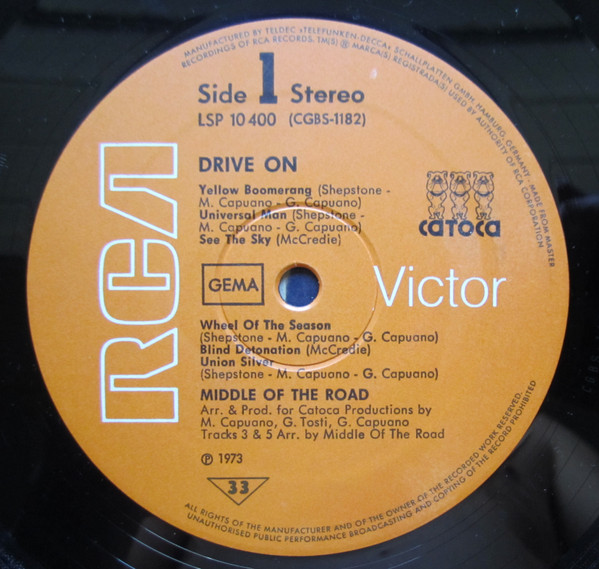 Middle Of The Road - Drive On | RCA Victor (LSP 10 400) - 3