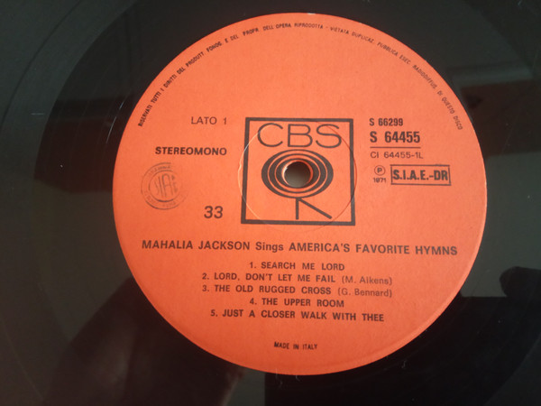 Mahalia Jackson - Mahalia Jackson Sings America's Favorite Hymns | CBS (S 66299) - 3