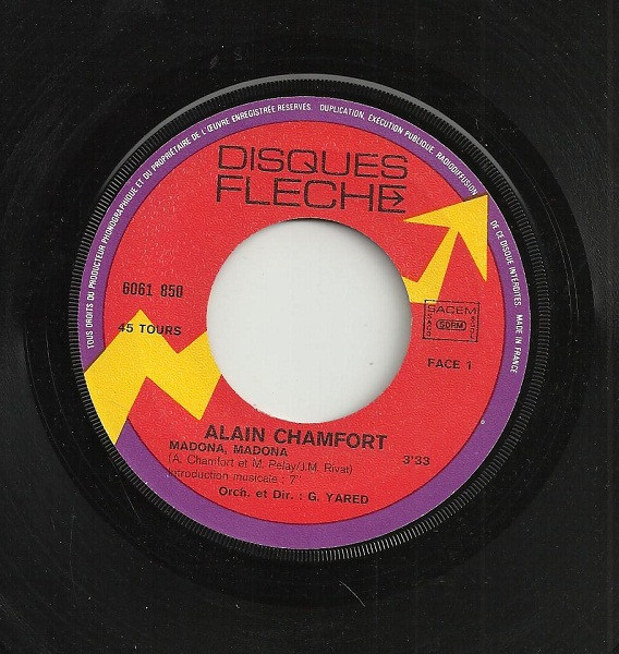 Alain Chamfort - Madona Madona | Disques Flèche (6061 850) - 3