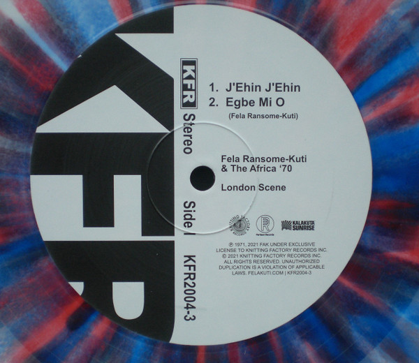 Fela Kuti And His Africa 70 - Fela's London Scene | Knitting Factory Records (KFR2004-3) - 3