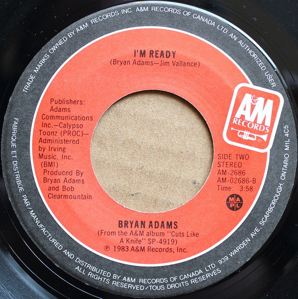 Bryan Adams - Run To You (7") [Vinyl] | A&M Records (AM-2686) - 4