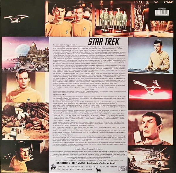 Alexander Courage - Star Trek, From The Original Pilots: The Cage & Where No Man Has Gone Before (Original Television Soundtrack) | GNP Crescendo (GNP 8006) - 2 Alexander Courage - Star Trek, From The Original Pilots: The Cage & Where No Man Has Gone Before (Original Television Soundtrack) | GNP Crescendo (GNP 8006) - 2