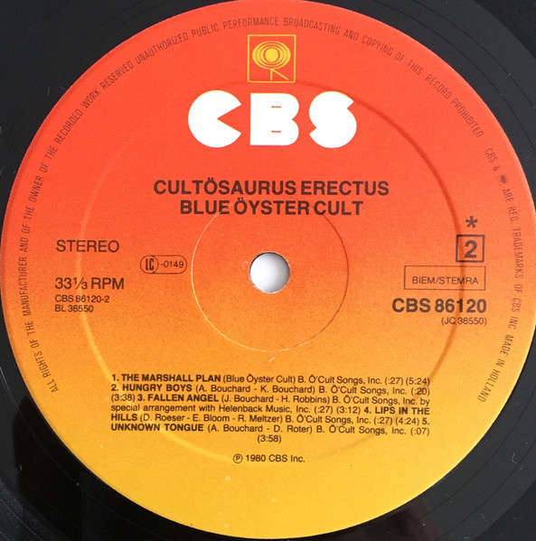 Blue Öyster Cult - Cultösaurus Erectus | CBS (CBS 86120) - 4