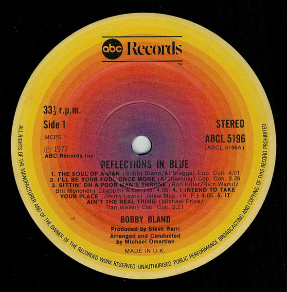 Bobby Bland - Reflections In Blue | ABC Records (ABCL 5196) - 4 Bobby Bland - Reflections In Blue | ABC Records (ABCL 5196) - 4