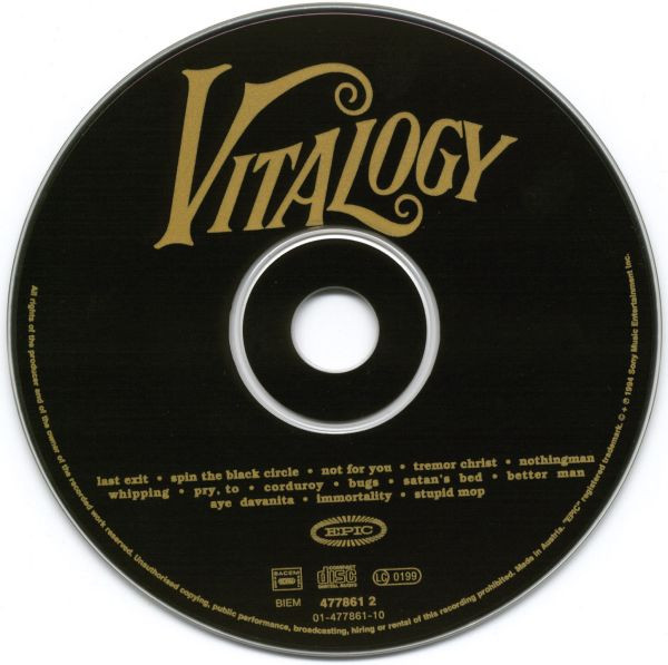 Pearl Jam - Vitalogy | Epic (EPC 477861 2) - 3 Pearl Jam - Vitalogy | Epic (EPC 477861 2) - 3