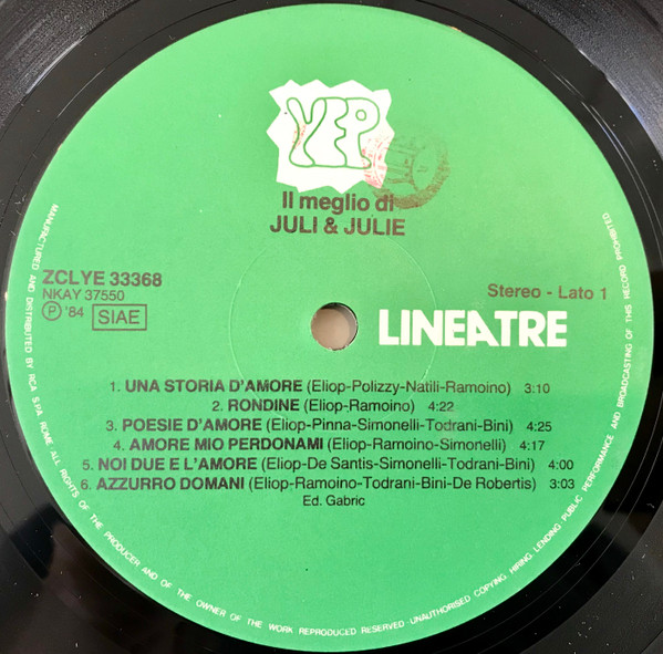 Juli E Julie - Il Meglio Di Juli & Julie | Yep Record (ZCLYE33368) - 3 Juli E Julie - Il Meglio Di Juli & Julie | Yep Record (ZCLYE33368) - 3
