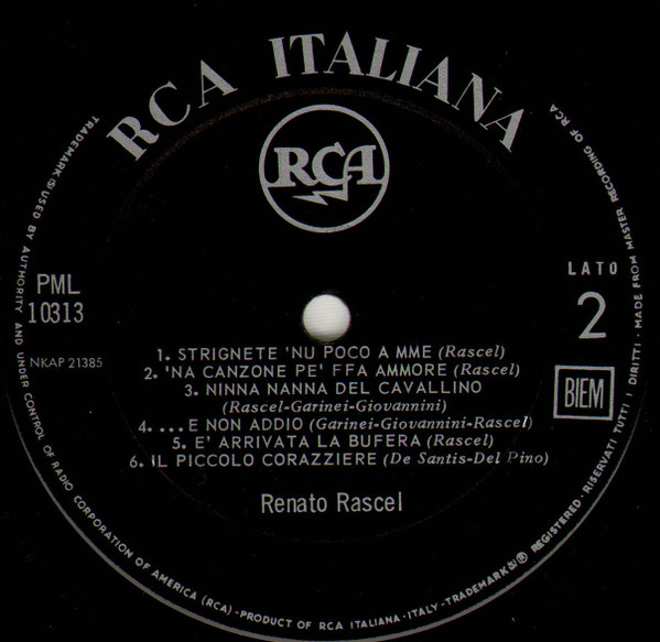 Renato Rascel - Rascel Show (I Successi Di Renato Rascel) | RCA Victor (PML-10313) - 4