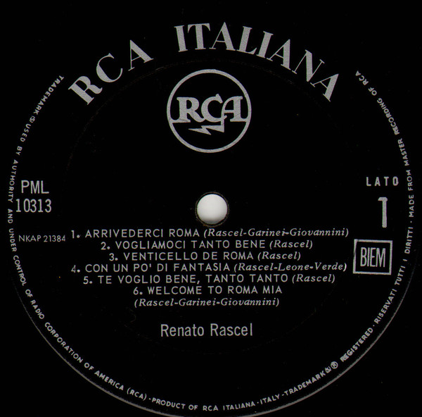 Renato Rascel - Rascel Show (I Successi Di Renato Rascel) | RCA Victor (PML-10313) - 3