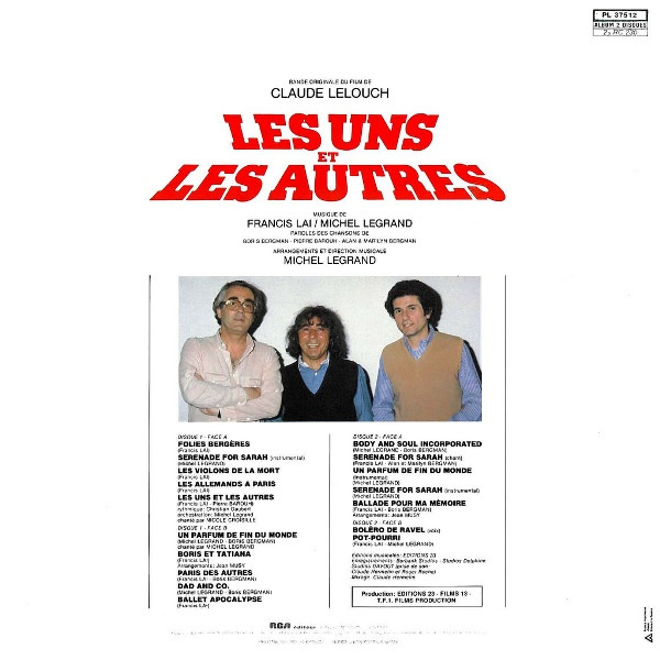 Francis Lai & Michel Legrand - Les Uns Et Les Autres (Bande Originale Du Film) | RCA Victor (PL 37512) - 4 Francis Lai & Michel Legrand - Les Uns Et Les Autres (Bande Originale Du Film) | RCA Victor (PL 37512) - 4