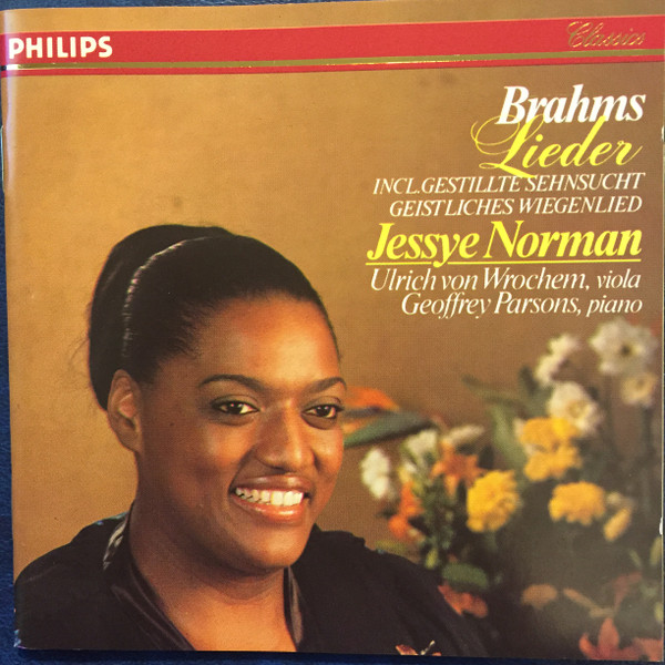 Johannes Brahms - Jessye Norman , Geoffrey Parsons , Ulrich von Wrochem - Lieder | Philips (416 439-2) - main