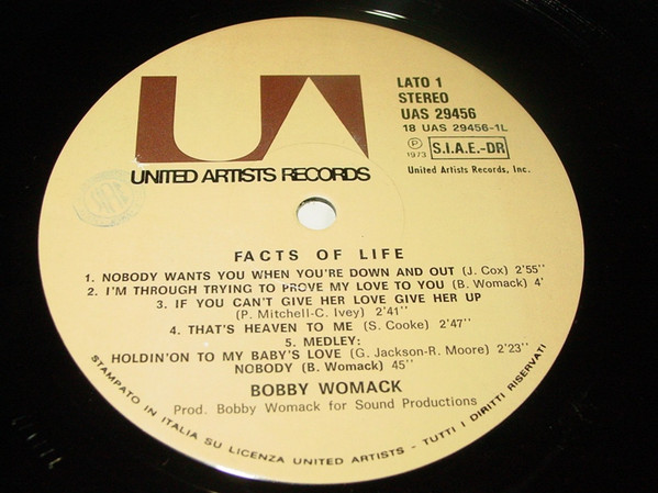 Bobby Womack - Facts Of Life | United Artists Records (UAS 29456) - 3 Bobby Womack - Facts Of Life | United Artists Records (UAS 29456) - 3