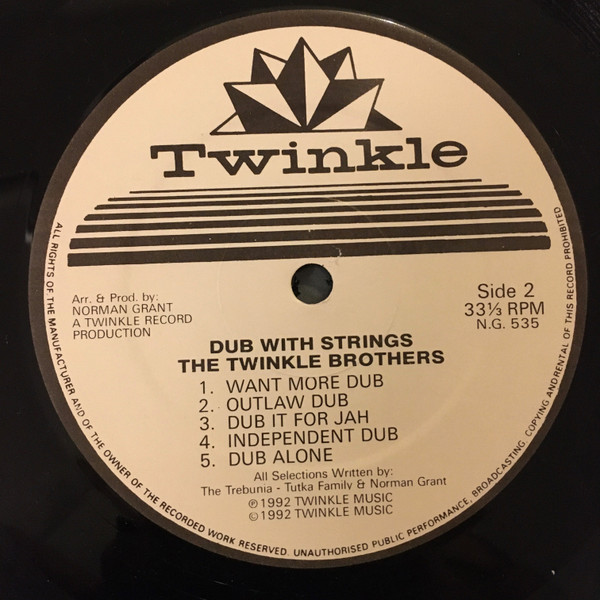 Twinkle Brothers - Dub With Strings | Twinkle Music (NG 535) - 2