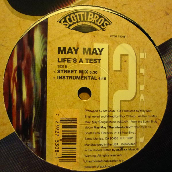May May - Life's A Test | Scotti Bros. Records (72392 75308-1) - main May May - Life's A Test | Scotti Bros. Records (72392 75308-1) - main