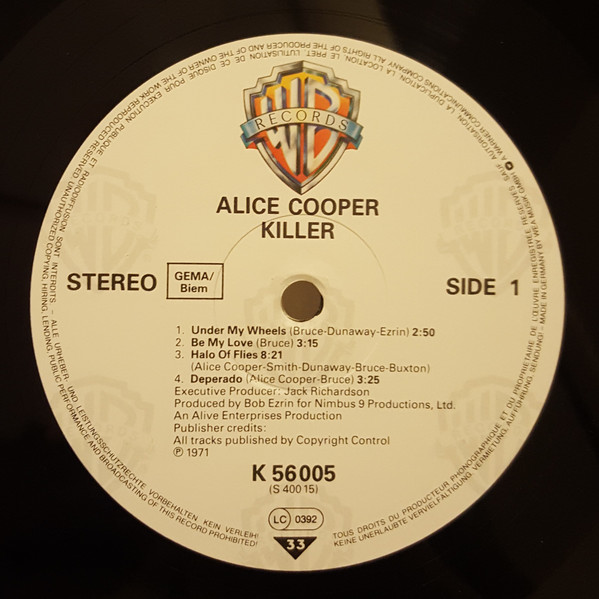 Alice Cooper - Killer | Warner Bros. Records (WB 56 005) - 3 Alice Cooper - Killer | Warner Bros. Records (WB 56 005) - 3