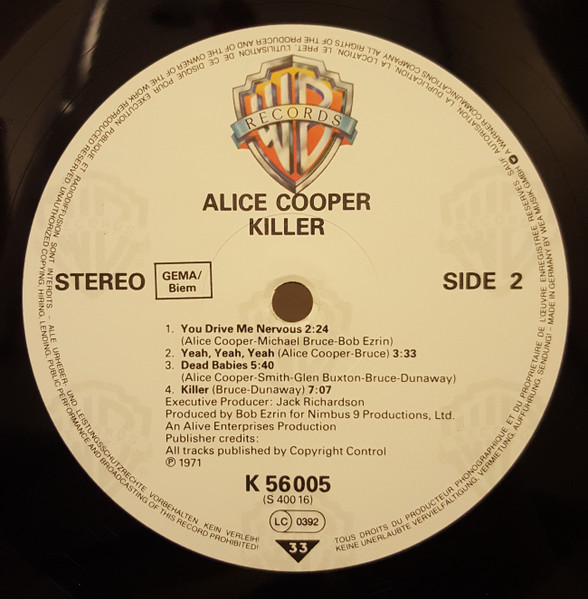 Alice Cooper - Killer | Warner Bros. Records (WB 56 005) - 4 Alice Cooper - Killer | Warner Bros. Records (WB 56 005) - 4