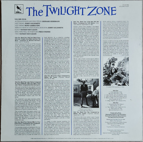 Various - The Twilight Zone Volume Four | Varèse Sarabande (STV 81192) - 2