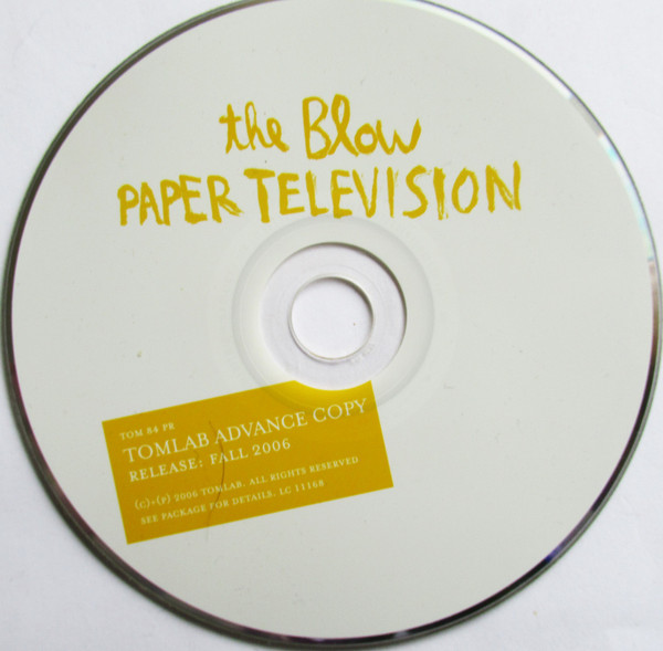 The Blow - Paper Television | Tomlab (TOM 84 PR) - 3