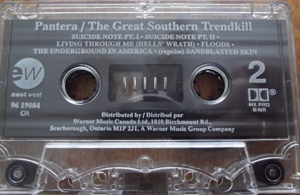 Pantera - The Great Southern Trendkill [Cassette] | EastWest (96 19084) - 4
