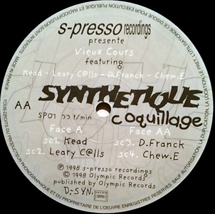 Various - Synthetique Coquillage | S-Presso Recordings (SP01) - 2