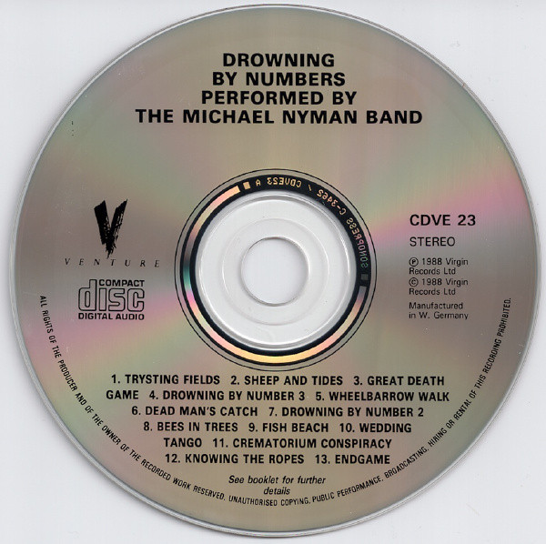 Michael Nyman - Drowning By Numbers | Venture (CDVE23) - 3