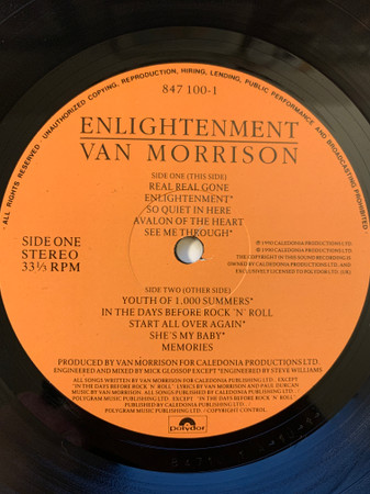Van Morrison - Enlightenment | Polydor (847 100-1) - 4 Van Morrison - Enlightenment | Polydor (847 100-1) - 4