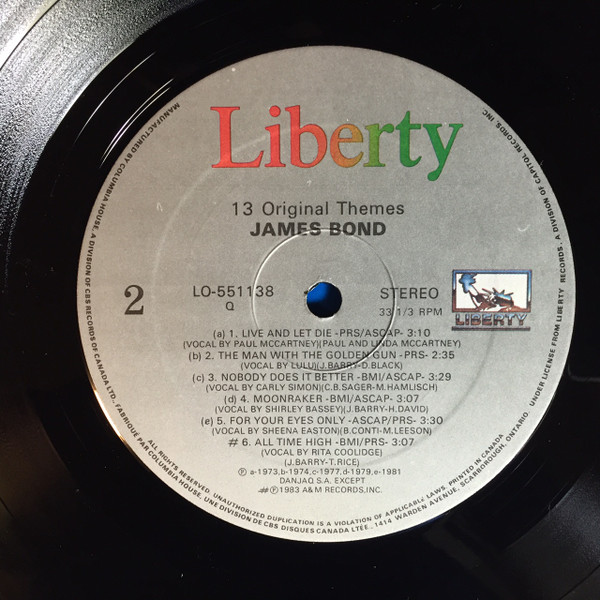 Various - James Bond - 13 Original Themes | Liberty (LO-551138) - 4 Various - James Bond - 13 Original Themes | Liberty (LO-551138) - 4