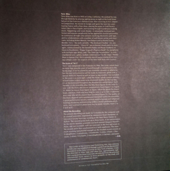 Terry Riley - In C | Columbia Masterworks (MS 7178) - 2